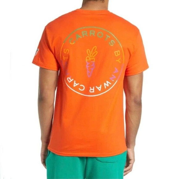 Carrots By Anwar Carrots Men's Circle Logo Tee T-Shirt in Orange in X-Large - Picture 1 of 2